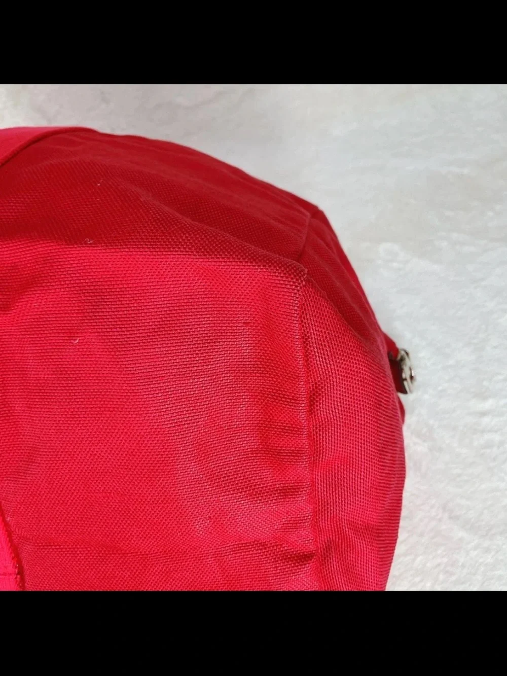 Mulberry Red Canvas Duffel Bag
